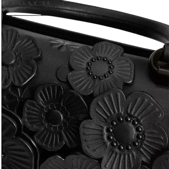 Coach Rogue Top Handle With Tea Rose Glovetanned Leather/Matte Black/Black NWT - Picture 5 of 16